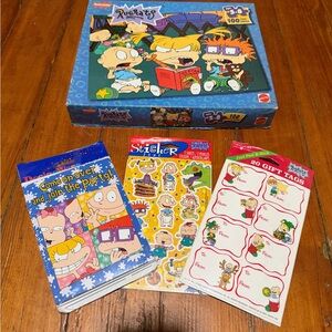 Vintage Rugrats Puzzle, Stickers Bundle